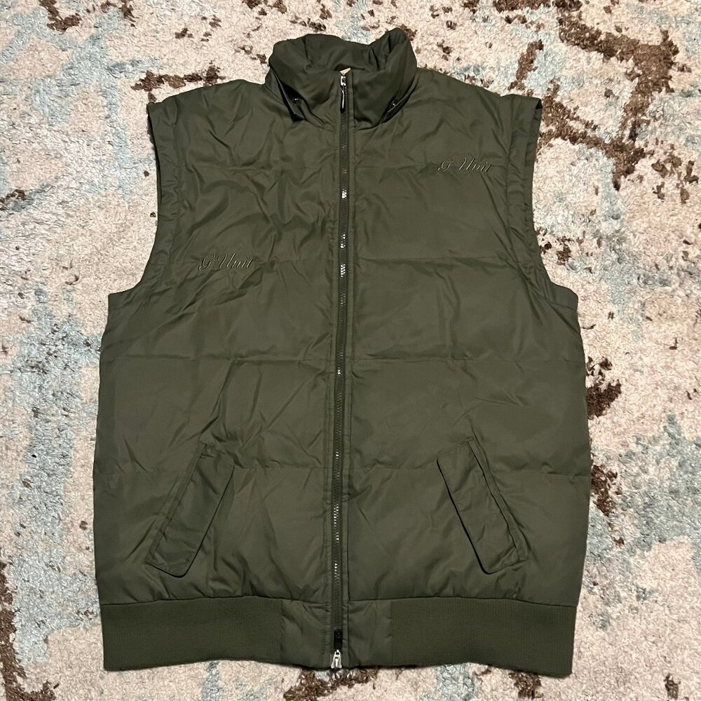 G-Unit Down Puffer Vest Size XL Army Green Y2K